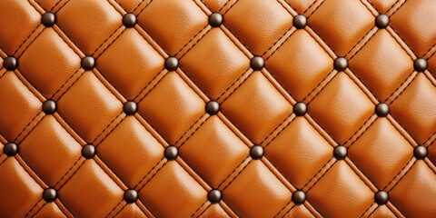 Texture of luxurious brown leather like that of a Chesterfield couch.