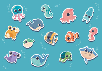 Cute Sealife Sticker Sets
