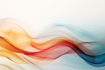 Illustration of abstract colorful wave background with copy scape
