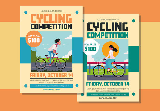 Cycling Tournament Flyer Layout
