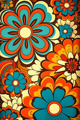 Fototapeta na wymiar Vintages Flower Background 8