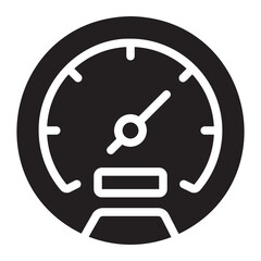 speedometer glyph icon