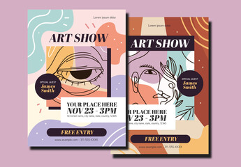 Abstract Art Exhibition Flyer Layout