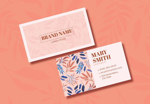 Soft Floral Business Card