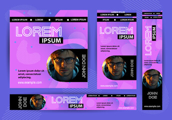 Web Banner Gaming Profile Memphis Purple