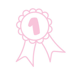 Isolated first place medal icon Vector