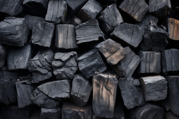 charcoal chunks, material texture of solid pieces
