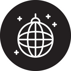 disco ball glyph icon