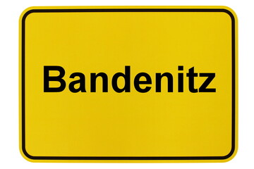 Illustration eines Ortsschildes der Gemeinde Bandenitz in Mecklenburg-Vorpommern