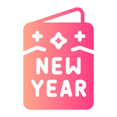 new year card gradient icon