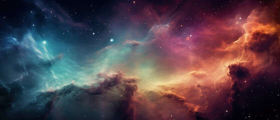 Obraz na płótnie Canvas Stary night cosmos. colorful space galaxy cloud nebula