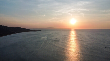 Photos from a drone of the John Greek Bay (Juan Griego Bay), Margarita island. 