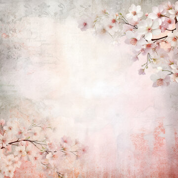 Sakura With Flowers Backgrounds designs 2