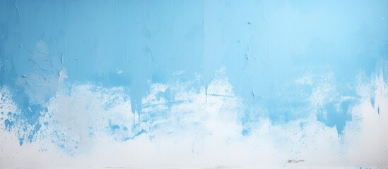 An example showcasing the application of a pale blue coating onto a vertical surface