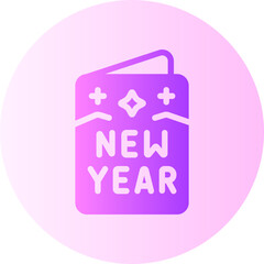 new year card gradient icon