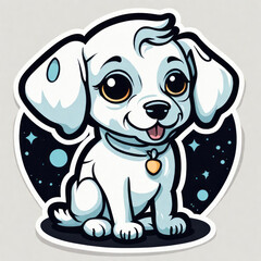 funny sticker Hund, generated image