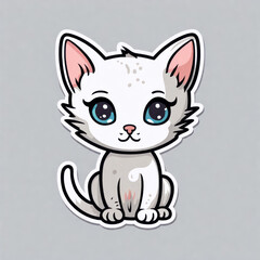 Obraz premium funny sticker Kätzchen, generated image