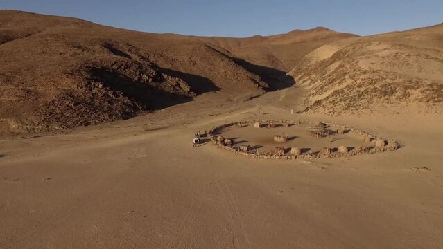 Himba Tribal Village Namibia Aerial