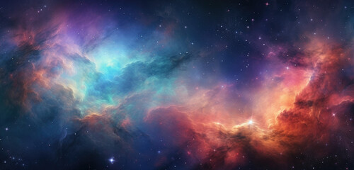 Stary night cosmos. colorful space galaxy cloud nebula - obrazy, fototapety, plakaty