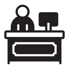 information desk glyph icon