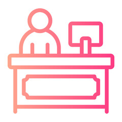 information desk gradient icon