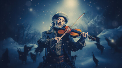 Fototapeta premium Winter Concert, generative ai