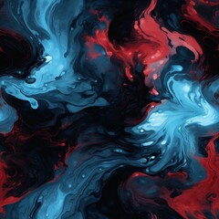 Soothing blue and beige galaxy marbled seamless pattern. Calm and fluid design. Suitable for branding, backdrop, and elegant textile print