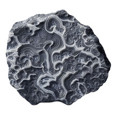 Diorite Rock Illustration Art With a Transparent Background Generative AI.