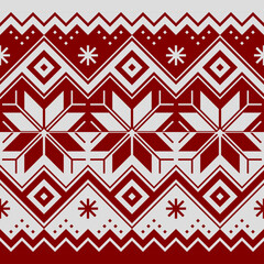 Retro christmas geometric seamless pattern vector image