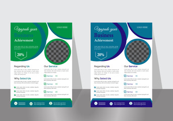 Modern and Colorful Business Flyer Design Template.