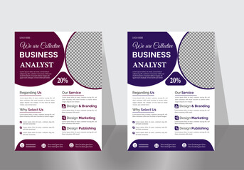 Modern and Colorful Business Flyer Design Template.