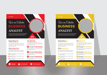 Modern and Colorful Business Flyer Design Template.