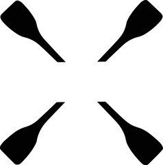 Split kayak paddle logo - obrazy, fototapety, plakaty