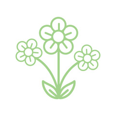 Isolated flower outline icon Vector