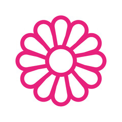 Isolated flower outline icon Vector