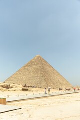 Fototapeta na wymiar Beautiful shot of the historic Pyramids in the Giza Plateau in Egypt