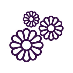 Isolated flower outline icon Vector