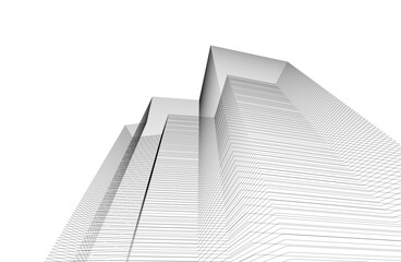 Architecture background vector 3d illustration