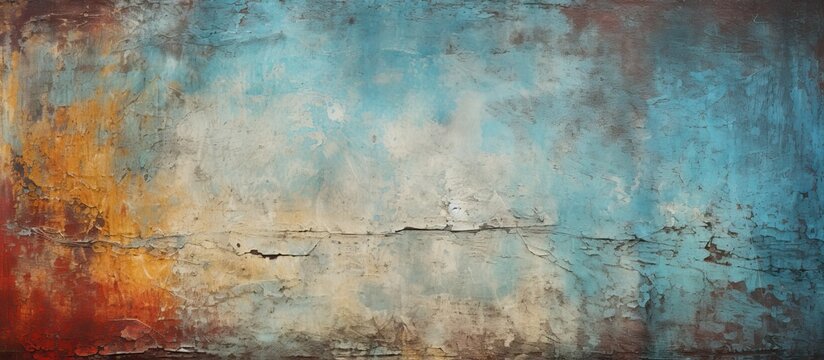 Background with vibrant colors and aged scratches