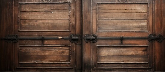 Close up view of an aged door made of wood