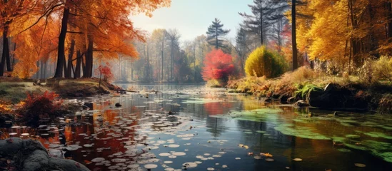 Foto op Plexiglas A scene of fall in the park s natural setting © AkuAku