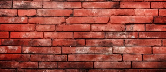 Fototapeta premium A red colored wall made of bricks