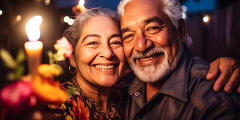 Senior Love and Fiesta: Mexican Couple’s Selfie Time