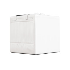 A white background with a food delivery bag isolated