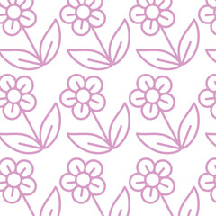 Fototapeta na wymiar Flower icon seamless pattern background Vector