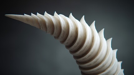Naklejka premium a close up of a white object on a black background with a blurry image of the top part of the object. generative ai