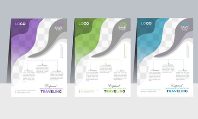 
Creative and radiant two colors corporate Flyer Template Design, vector marketing illustration template design.