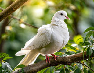 White dove as a sign of peace