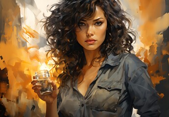 Portrait of a young woman