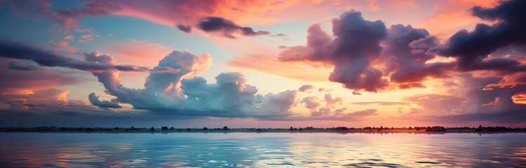 Beautiful sky over the water